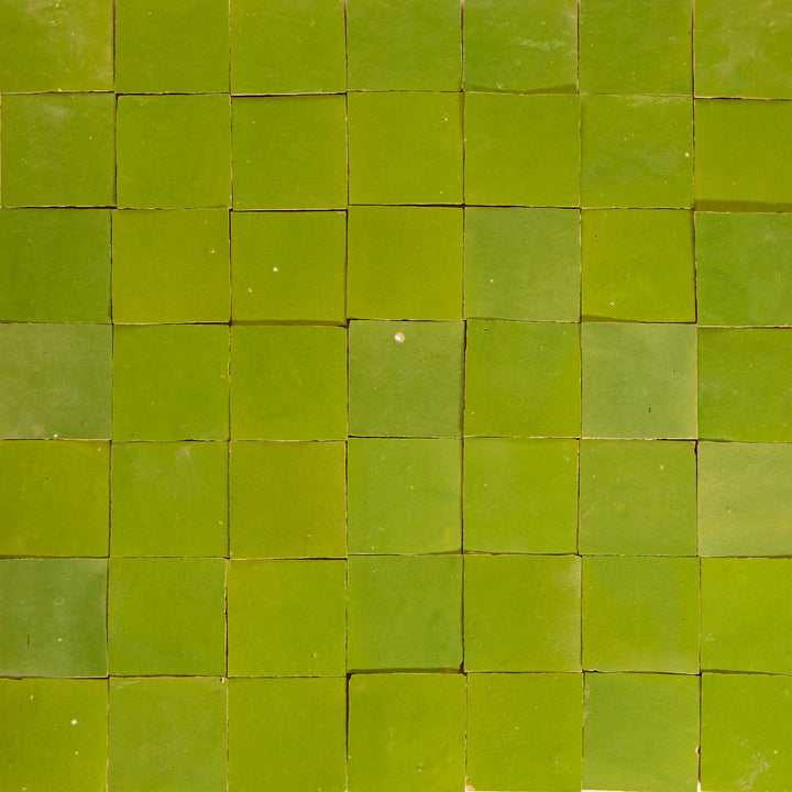 Zellige tiles olive green