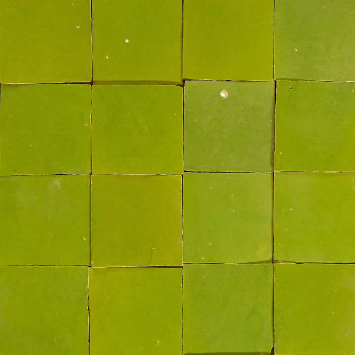Zellige tiles olive green